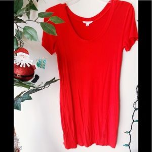 Sexy red orange lightweight bodycon ribbed dress valentines holiday